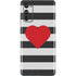 Black And White Striped Heart Galaxy S20 Fan Edition Skin