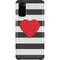 Black And White Striped Heart Galaxy S20 Lite Case