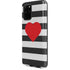 Black And White Striped Heart Galaxy S20 Plus Pro Case