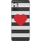Black And White Striped Heart Galaxy S20 Plus Skin
