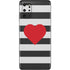 Black And White Striped Heart Galaxy S20 Plus Skin
