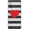 Black And White Striped Heart Galaxy S20 Skin