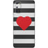 Black And White Striped Heart Galaxy S20 Skin