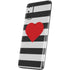 Black And White Striped Heart Galaxy S20 Skin