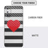 Black And White Striped Heart Galaxy S20 Skin