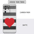 Black And White Striped Heart Galaxy S20 Ultra 5G Skin