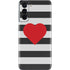 Black And White Striped Heart Galaxy S21 5G Skin
