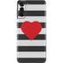 Black And White Striped Heart Galaxy S21 Plus 5G Skin