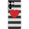 Black And White Striped Heart Galaxy S21 Ultra 5G Skin