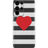Black And White Striped Heart Galaxy S21 Ultra 5G Skin