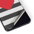 Black And White Striped Heart Galaxy S22 Plus Skin