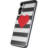Black And White Striped Heart Galaxy S22 Skin