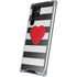Black And White Striped Heart Galaxy S22 Ultra Clear Case