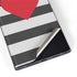 Black And White Striped Heart Galaxy S22 Ultra Skin