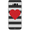 Black And White Striped Heart Galaxy S8 Plus Skin