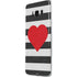 Black And White Striped Heart Galaxy S8 Plus Skin