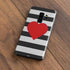 Black And White Striped Heart Galaxy S9 Plus Skin