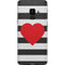 Black And White Striped Heart Galaxy S9 Skin