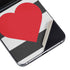 Black And White Striped Heart Galaxy Z Flip5 5G Skin