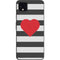 Black And White Striped Heart Google Pixel 4 XL Skin