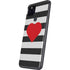 Black And White Striped Heart Google Pixel 4a 5G Skin