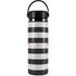 Black And White Striped Heart Hydro Flask 20oz Wide Mouth Skin