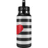 Black And White Striped Heart Hydro Flask 32oz Wide Mouth Skin