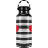 Black And White Striped Heart Hydro Flask 32oz Wide Mouth Skin