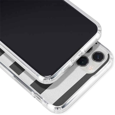 Black And White Striped Heart iPhone 11 Pro Clear Case