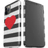 Black And White Striped Heart iPhone 11 Pro Lite Case