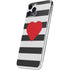 Black And White Striped Heart iPhone 11 Pro Skin