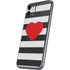Black And White Striped Heart iPhone 11 Skin