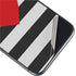 Black And White Striped Heart iPhone 11 Skin