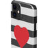 Black And White Striped Heart iPhone 12 Mini Lite Case