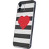 Black And White Striped Heart iPhone 12 Mini Skin
