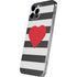 Black And White Striped Heart iPhone 12 Pro Max Skin