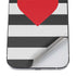 Black And White Striped Heart iPhone 12 Pro Max Skin
