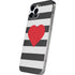 Black And White Striped Heart iPhone 12 Pro Skin