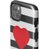 Black And White Striped Heart iPhone 13 Impact Case