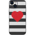 Black And White Striped Heart iPhone 13 Mini Skin