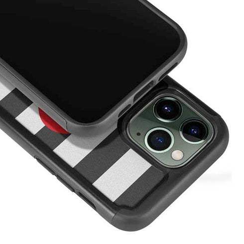 Black And White Striped Heart iPhone 13 Pro Cargo Case