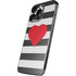 Black And White Striped Heart iPhone 14 Pro Max Skin