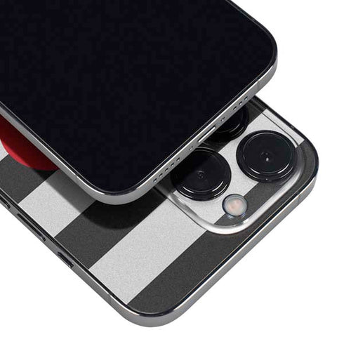 Black And White Striped Heart iPhone 14 Pro Max Skin