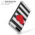 Black And White Striped Heart iPhone 7/8 Plus Clear Case