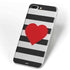 Black And White Striped Heart iPhone 7 Plus Skin