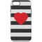 Black And White Striped Heart iPhone 7 Pro Case