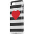 Black And White Striped Heart iPhone 7 Pro Case
