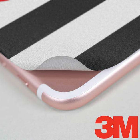 Black And White Striped Heart iPhone 7 Skin