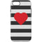 Black And White Striped Heart iPhone 8 Pro Case