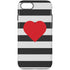 Black And White Striped Heart iPhone 8 Pro Case